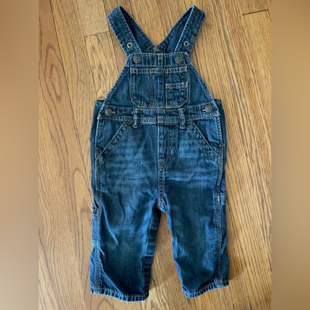 GAP & Oshkosh Kids Blue Denim Overalls size 12 month